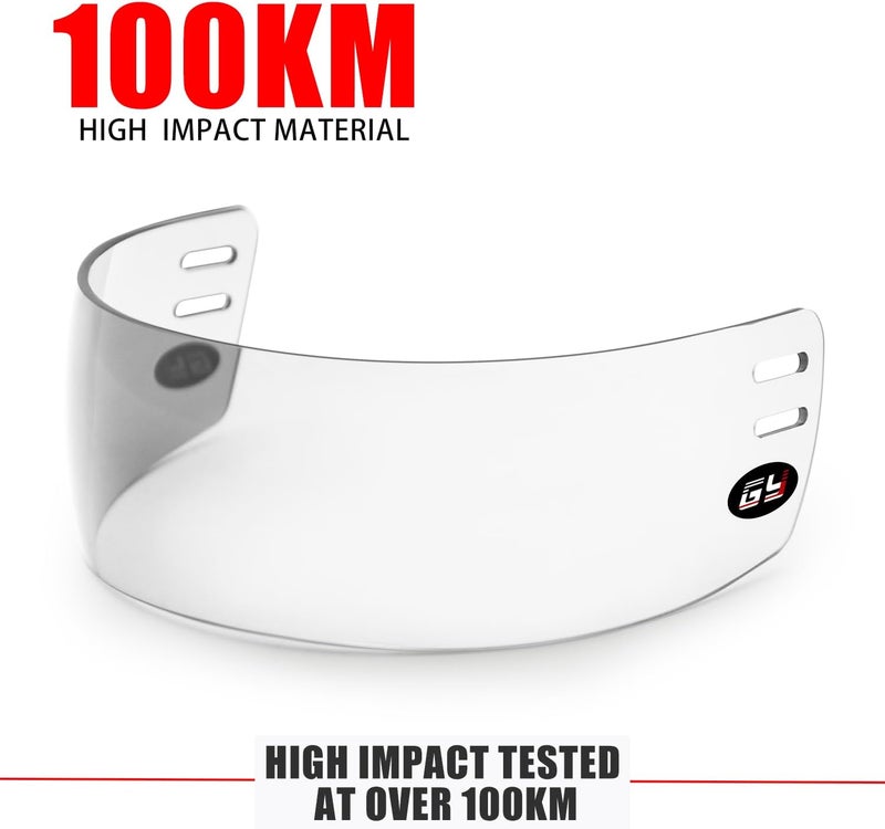 GY Hockey Helmet Visor, Hockey Helmet Clear Visor (Anti-Scratch/Anti-Fog) CE Marked (Clear) - Image 2